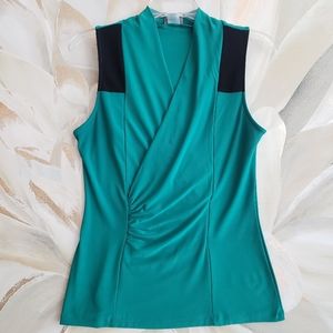 Surplice RUCHED Sleeveless Top